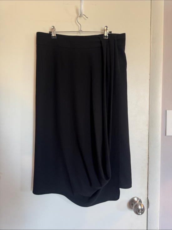 MaxMara Dresses & Skirts - MaxMara Black Draped Midi Skirt - US 14